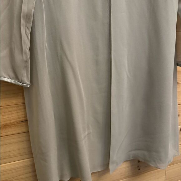 Vintage Kay Unger Size 10 Silk Long Sleeve Chiffon Overlay Knee Length Dress - Picture 5 of 14